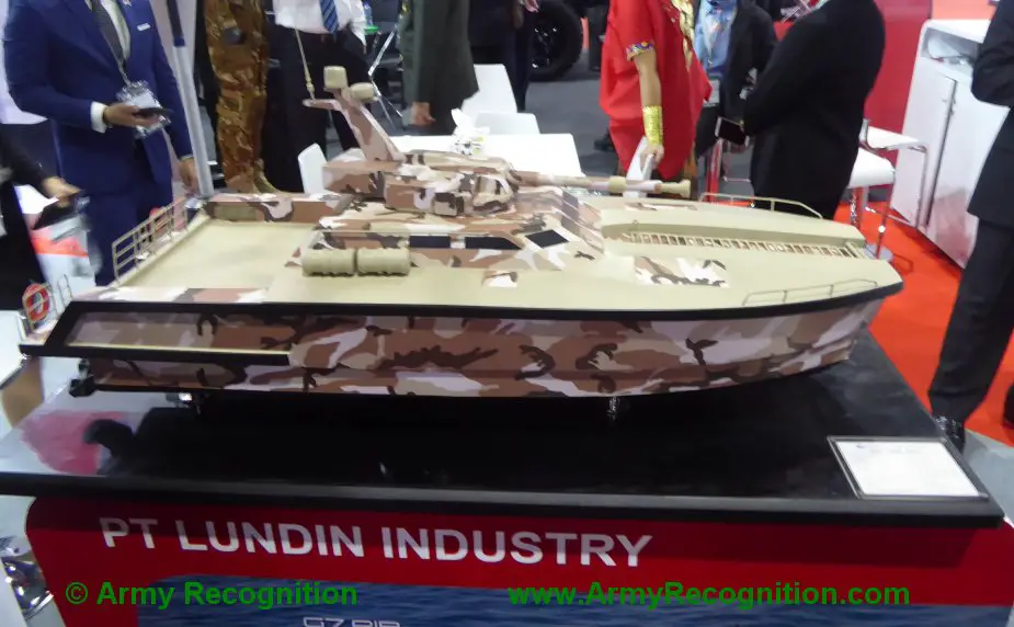 Defense Security Thailand 2019 John Cockerills C3105 turret to be fitted by PT.Lundin on X18 Tank Boat 2