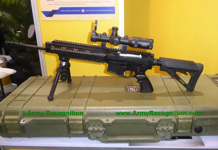 Defense Security Thailand 2019 Thai Army RD Office and King Monkut University of Technology display assault rifle prototype