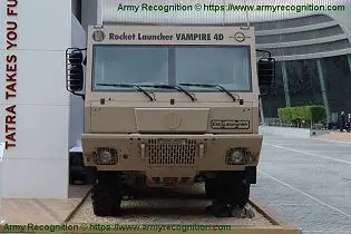 RM 70 Vampir 122mm MLRS Multiple Launch Rocket System Excalibur Army Czech Republic defense industry front view 002