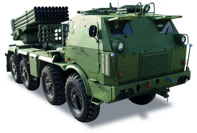 The RM-70 M1, a new upgraded version of RM-70 MLRS (Multiple Launch Rocket System) which was an armoured Czech Tatra 813 (8 × 8) truck fitted with the same launcher as the Russian 122 mm BM-21 (40-round) MRS at the rear of the hull and an additional pack of 40 122 mm rockets to the rear of the cab for rapid loading.