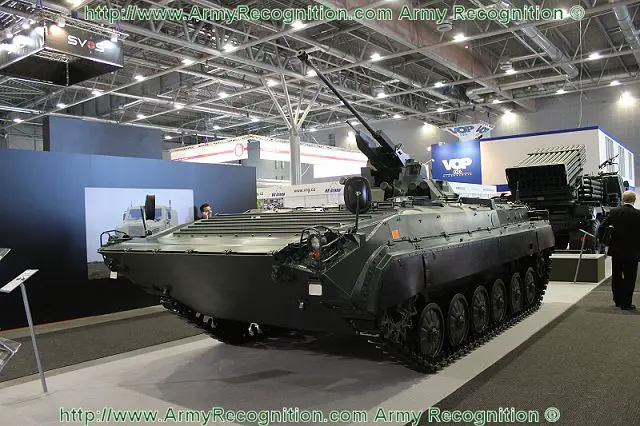 The turret DVK-30 is designed to upgrade tracked and wheeled armoured vehicle as BMP-1, BTR-70, BTR-80, OT-64 and more APC or AIFV. Its equipped with devices which correspond to contemporaneous combat requirements for troops and crew protection, for reliable and accurate gun lying in any weather condition within temperature range for -30° C up to +50° C, day and night, while the vehicle is moving, with possibility to fire from guns which are mounted into a turret within limits of traverse of 360° and elevation from -4° to +58°.