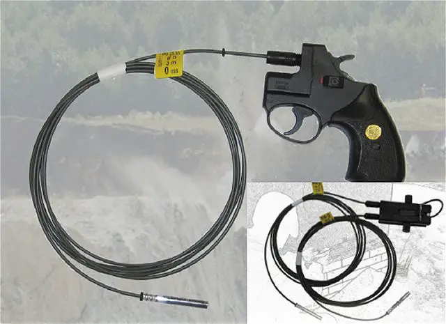 System SRNA is designed to initiate explosives charges for applications where high speed to deploy and camouflaging in the terrain is needed. The system detonator can directly initiate the explosive charge or by using a UNI plug, it can initiate inserted shock tubes of non-electric detonators Shockstar / Indetshock and thus create a network of multiple initiators