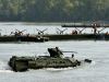 The military exercise, dubbed 'Deployment Direction 2009', were the largest scale tactical exercise to date by the Hungarian defence forces of the NATO Force. During this military exercise, Hungarian army use BTR-80A wheeled armoured personal carrier to cross waters of the River Danube near Ercsi, some 40 kms south of Budapest on September 15, 2008.