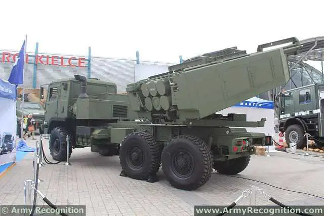 At MSPO 2013, the International Defense Industry Exhibition in Poland, the American Company Lockheed Martin presents the next generation of MLRS Multiple Launch Rocket System with its HIMARS (High Mobility Artillery Rocket System). 