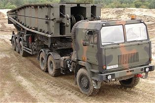 MS-20 Daglezja heavy launcher mobile assault bridge 6x6 truck technical data sheet specifications description information pictures photos images video identification intelligence Jelcz Obrum Poland Polish army defence industry military technology