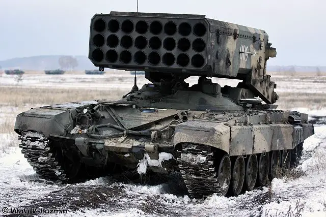 Russian TOS-1A Soltsepek heavy flame thrower 220mm rocket launcher (Credit photo Vitaly Kuzmin