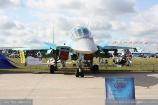 Su-34  Fullback strike fighter bomber technical data sheet specifications intelligence description information identification pictures photos images video Sukhoi Sukhoi Company Russia Russian Air Force aviation air defence industry military technology