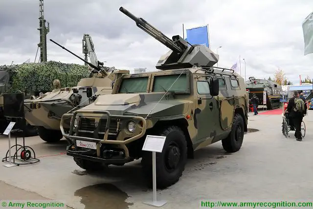 At Army 2016, the International Military Technical Forum which takes place in Patriotic Park near Moscow, the Russian Defense Company VPK (Voyenno-Promishlennaya Kompaniya) unveils new unmanned version of its famous Tigr 4x4 armoured vehicle fitted with a new remotely weapon station armed with a 30mm gun. 