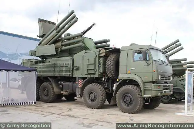 Pantsir-S1 (Nato code SA-22 Greyhound) is a combined short to medium range surface-to-air missile and anti-aircraft automatic cannon produced by KBP of Tula, Russia.