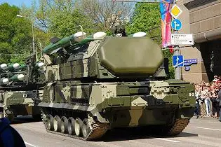 SA 17 Buk M2 9K37M2 surface to air defense missile system Russia Russian army defense industry rear side view 001
