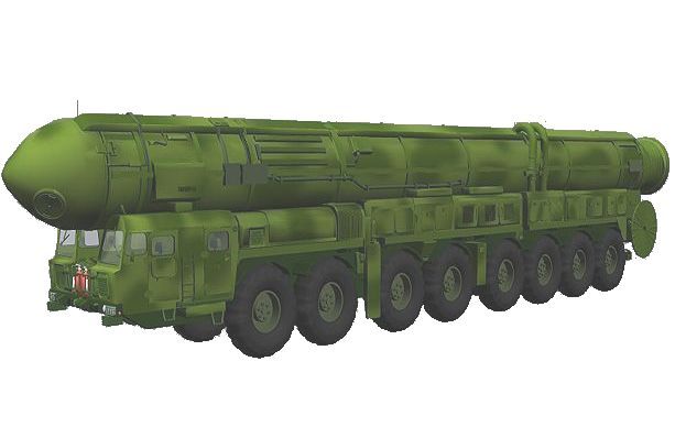 SS 25 Sickle rt 2pm Topol rs 12m ballistic missile truck MAZ 7917 Russian Army Russia line drawing 001
