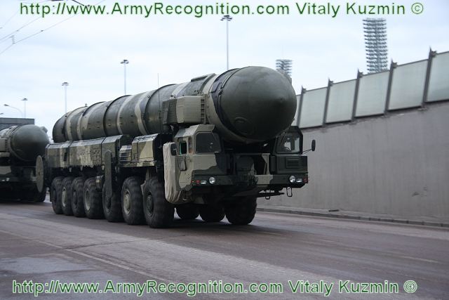 Russian Topol-M SS-27 intercontinental ballistic missile