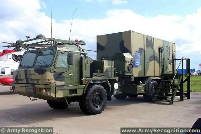 Command post 50K6E of Russian-made S-350E Vityaz air defense missile system at MAKS 2013.