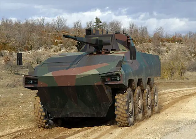 Uralvagonzavod (UVZ) and Renault Trucks Defense have combined their know-how to offer potential customers the ATOM 8x8 armoured infantry fighting vehicle which is being presented for the first time at the Russian Expo Arms 2013 exhibit in Nijni Taguil.