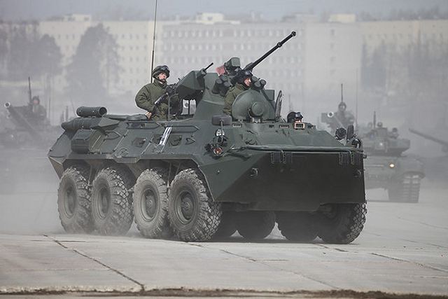 Around 40 new BTR-82A 8x8 armoured vehicle personnel carrier will enter in service at the beginning of this summer with the Russian army units based on the territory of the Republic of Abkhazia. The BTR-82A will take part for the first time at the military parade on the Red Square in Moscow.