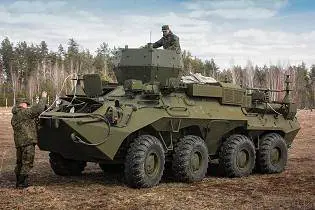 Infauna K1Sh1 UNSh 12 electronic warfare armored vehicle jamming communication Russia left side view 001