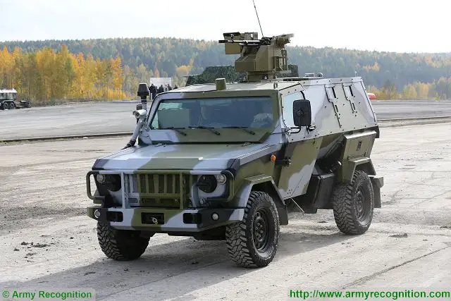 Skorpion LShA-2B 4x4 light tactical armoured vehicle Zashchita Russia Russian army military equipment 640 001