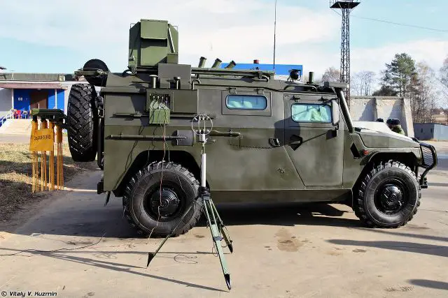 Russian National Guard (NG) personnel unveil a new scout vehicle and a new CBRN reconnaissance vehicle from the Tigr armored car, Yuri Martsenyuk, chief, Military Scientific Department, NG, has told journalists.