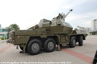 Zuzana 155mm 8x8 wheeled truck mounted self propelled howitzer Slovakia right side view 001
