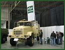 The Ukrainian Defense Company AutoKrAZ has unveiled its new KrAZ-5233BE Spetsnaz 4WD all-terrain vehicle at the 10th edition of the International Specialized Exhibition Weapons and Security in the capital of Ukraine. The product on display is a new variant of the KrAZ-5233BE Spetsnaz 4WD multirole vehicle with cab roof hatch for fitting small arms. Fenders and hood have antislip coating. 