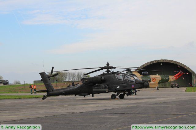 The AH-64 Apache is a four-blade, twin-engine attack helicopter with a tail wheel-type landing gear arrangement, and a tandem cockpit for a two-man crew. The AH-64 is now manufactured by the Company Boeing. (USA Army)