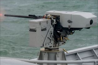 Sea deFNder Naval RWS Remote Weapon Station Remotely Operated FN Herstal Belgium defense industry left side view 001