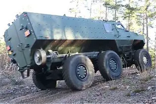 PMPV 6x6 MiSu Protolab MRAP Mine Resistant Ambush Protected vehicle Finland rear view 001