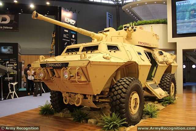 To response of Infantry-led mounted and dismounted operations, CMI Defence has teamed with Textron Systems’ Marine & Land Systems to integrate the Cockerill CSE 90LP turret with its COMMANDO Select 4x4 armoured vehicle. At Eurosatory 2014, on the booth of CMI Defence, COMMANDO Select 90mm Direct Fire Vehicle was showed for the first time to the public. 