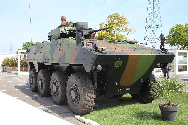 At Eurosatory 2014, the French Company Nexter Systems presents new members of the combat proven 8x8 VBCI, armoured infantry fighting vehicle fitted with a 25mm OTO Melara turret and another one armed with Javelin anti-tank missile.