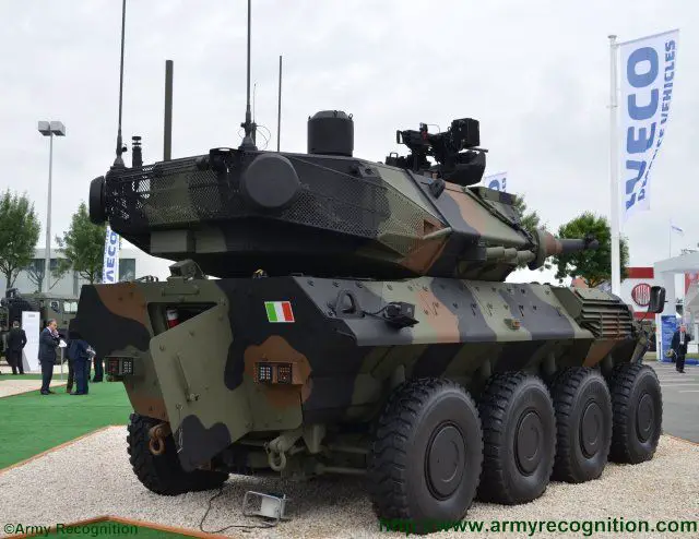 Newly developed Centauro II antitank vehicle rises at Eurosatory 2016 640 001