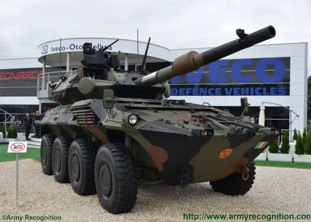 Newly developed Centauro II antitank vehicle rises at Eurosatory 2016 640 003