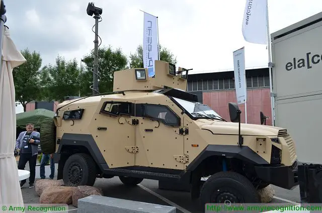 The Israeli Company Plasan showcases its latest military equipment at Eurosatory 2016, the international land and airland defence and security exhibition in Paris, France, including the combat proven 4x4 light protected multirole armoured vehicle Sandact which was fully developed and designed by Plasan. The vehicle can be configured for a wide range of missions, including military, special operations, peacekeeping, law enforcement and security, homeland defence and disaster aid.