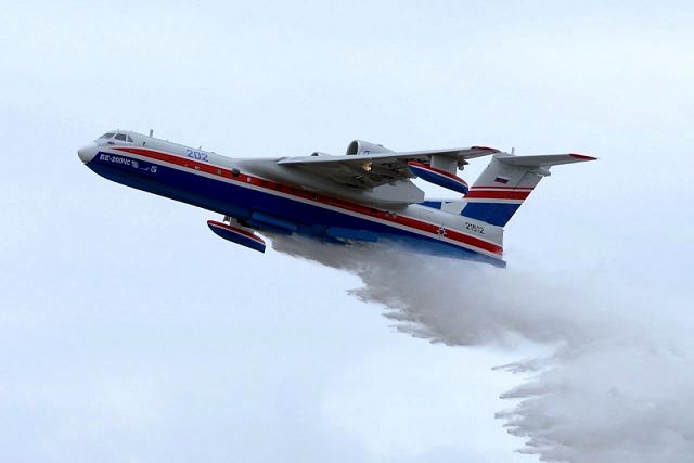 The Be-200 amphibian aircraft has earned an excellent reputation of the most efficient and capable airborne fire-fighter with devastating forest fires. It demonstrated its advanced capabilities for the first time abroad as early as in 2001. Since then it has been frequently used to fight fires in many countries, such as Italy, Greece, Indonesia, Portugal, Malaysia (Kalimantan), and others. 