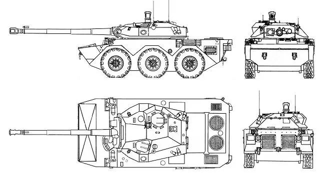 AMX-10RC reconnaissance anti-tank wheeled armoured vehicle technical data sheet information description intelligence identification pictures photos images France French Army Nexter defence industry military technology