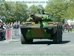 AMX-10RC reconnaissance anti-tank wheeled armoured vehicle technical data sheet information description intelligence identification pictures photos images France French Army Nexter defence industry military technology