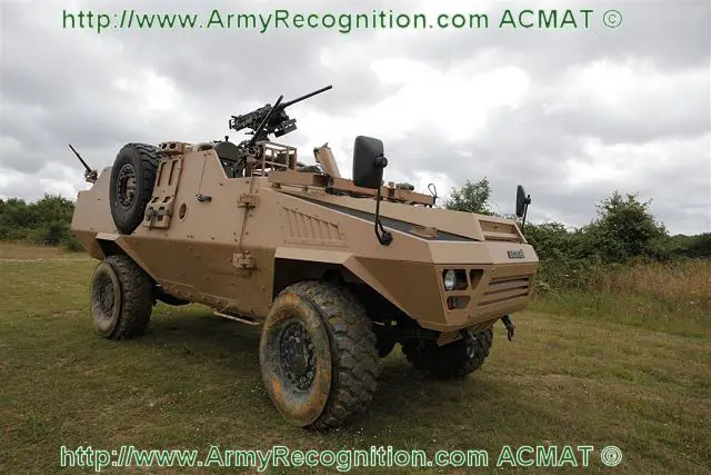 The BASTION Patsas is designed and manufactured by the French Company ACMAT to provide a vehicle that can be carried internally by helicopters for deployment on reconnaissance, direct action and logistics missions. Weapons such as a 7.62 mm or 12.7 mm machine gun can be mounted on the roof, which incorporates an integral roll bar to protect the driver and front seat passenger.