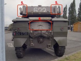 AML 90 Details Back Wheeled Armoured Vehicle France 01