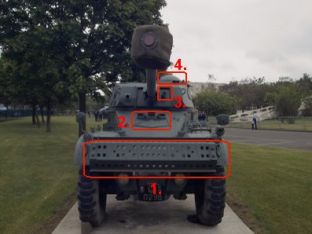AML 90 Details Front Wheeled Armoured Vehicle France 01