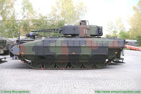 Puma KMW armoured infantry fighting vehicle Germany German Army left side view 002