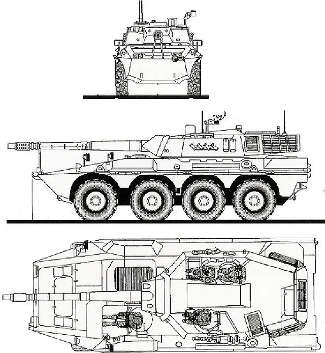 Centauro B1 105mm wheeled anti-tank armoured vehicle technical data sheet specifications description information pictures photos images identification intelligence Italy Italian IVECO Defence Vehicles OTO Melara Defence Industry military technology