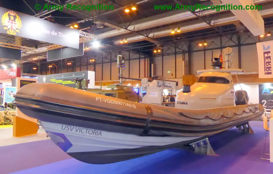 FEINDEF 2019 FERRI displays its USV Victoria unmanned speed boat