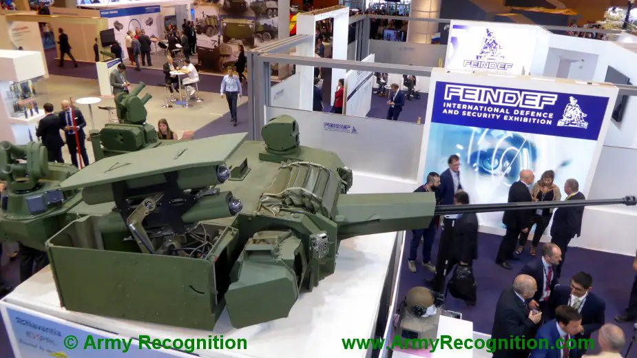 FEINDEF 2019 Navantia EXPAL and Elbit systems present Tizona 30mm turret for Spanish Army 8x8 vehicle