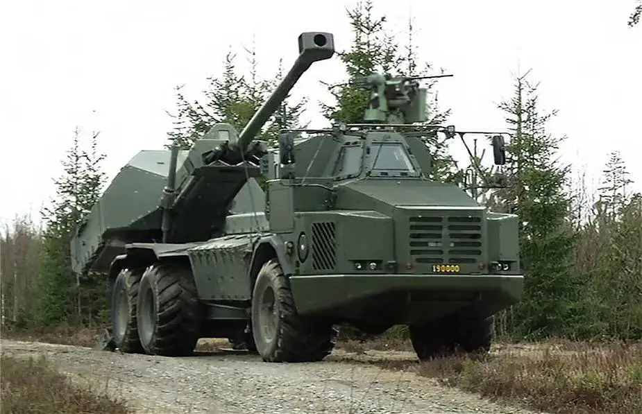 Archer FH77 BW L52 155mm 6x6 wheeled self propelled howitzer Sweden BAE Systems