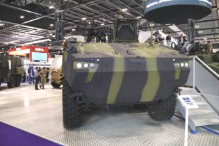 Piranha 5 V wheeled armoured combat vehicle GDELS Switzerland front view 003