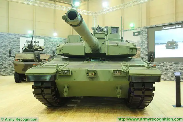 The final prototype (PV2) of the Altay Main Battle Tank project carried out by prime contractor Otokar is presented to the public for the first time at IDEF 2015. This prototype is identical to the serial-production ready design of Turkey’s main battle tank. 