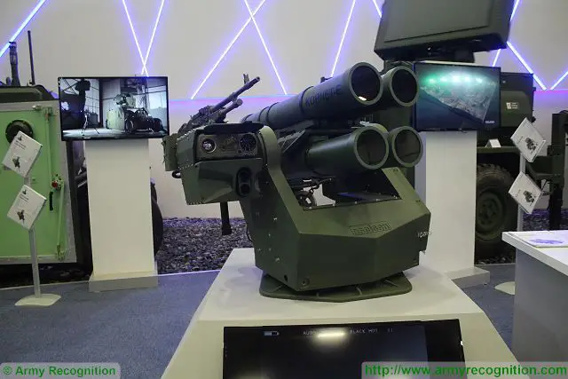 Turkish Defense Company Aselsan presents at IDEF 2015, the International Defense Industry Fair a new modular anti-tank weapon station which can be quickly adapted to launch different types of anti-tank missiles. This weapon station is fitted with computerized fire control which provides automated system function.