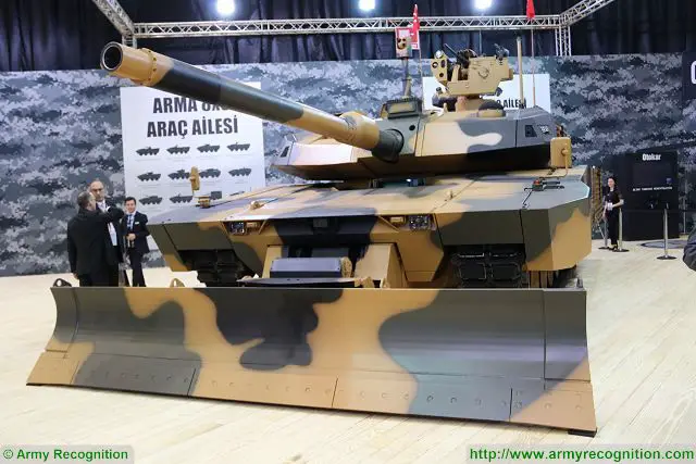 ALTAY Urban Operations Tank (ALTAY-AHT) was developed by Otokar on the ALTAY Main Battle Tank (ALTAY MBT) Hull and Turret platform. 