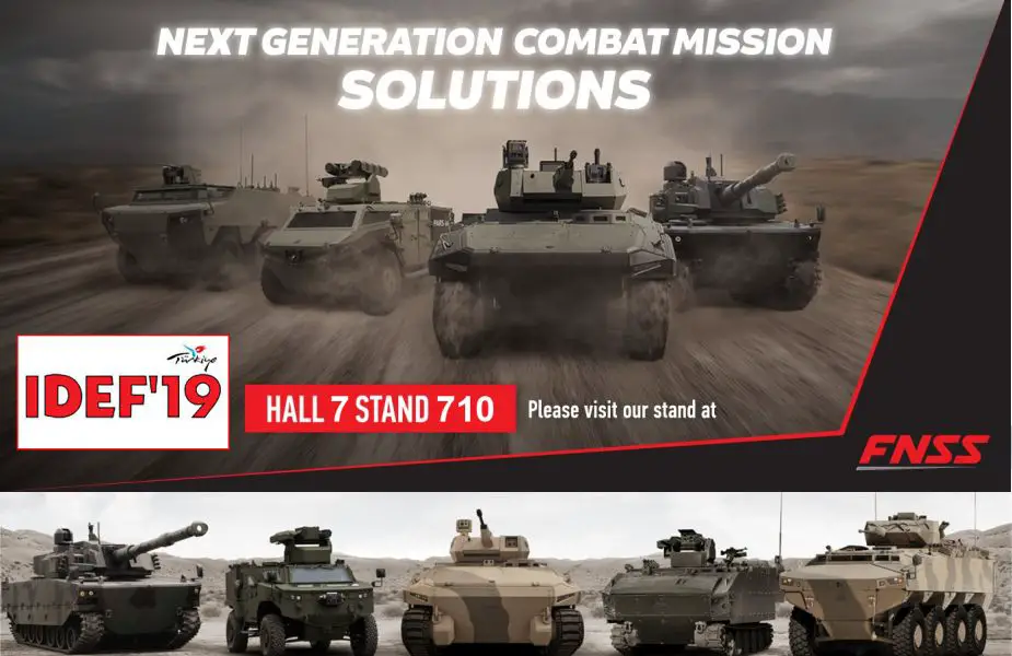 FNSS to showcase latest development of tracked and armored vehicles IDEF 2019 925 001