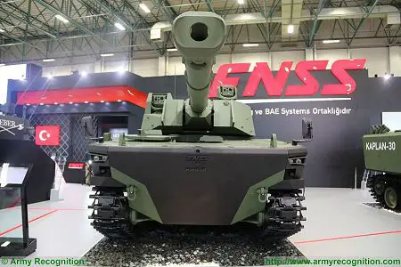 Kaplan MT Medium Tank FNSS PT Pindad Indonesia Indonesian army Turley defense industry front view 001