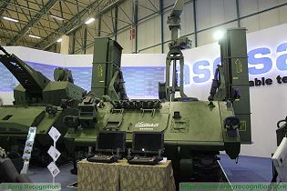 HISAR A short range surface to air defense missile system on ACV 30 tracked armoured vehicle Turkey defense industry front view 001